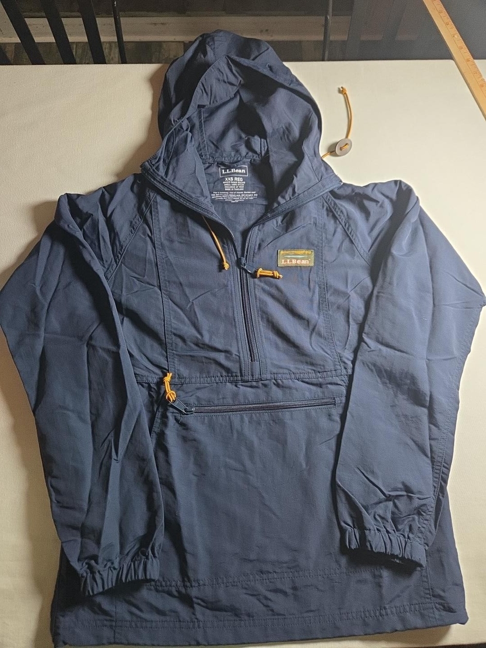 L.L.Bean Mountain Classic Anorak Jacket Navy Blue XXS